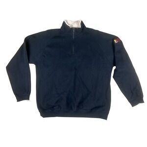 Bobby Jones Mens Large 1/4 Zip Pullover‎ Peruvian Pima Cotton Black Sierra Logo